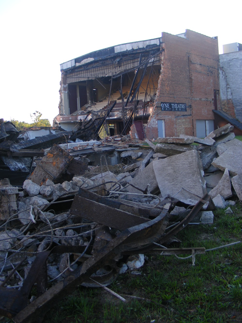 Wayne Theatre - Demolition (newer photo)